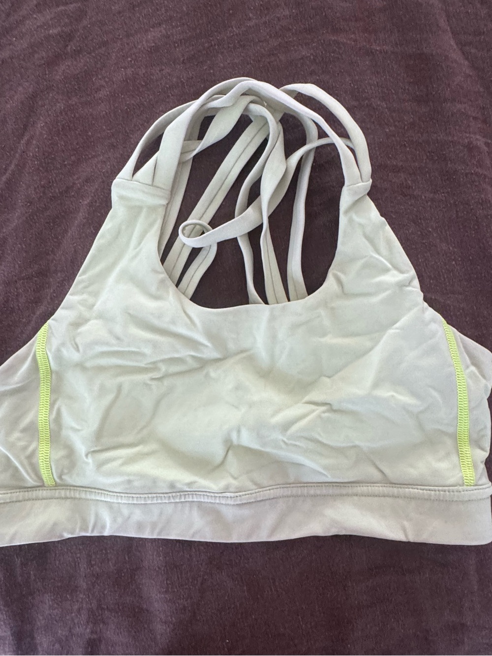 lululemon neon yellow Strappy Sports Bra